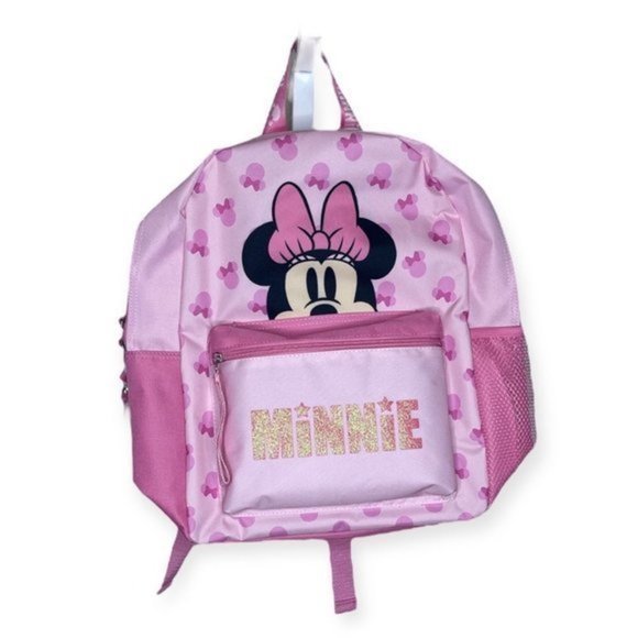 Disney x Primark 16” Minnie Mouse 3 piece Backpack Lunch bag Pencil case Set - Picture 1 of 5